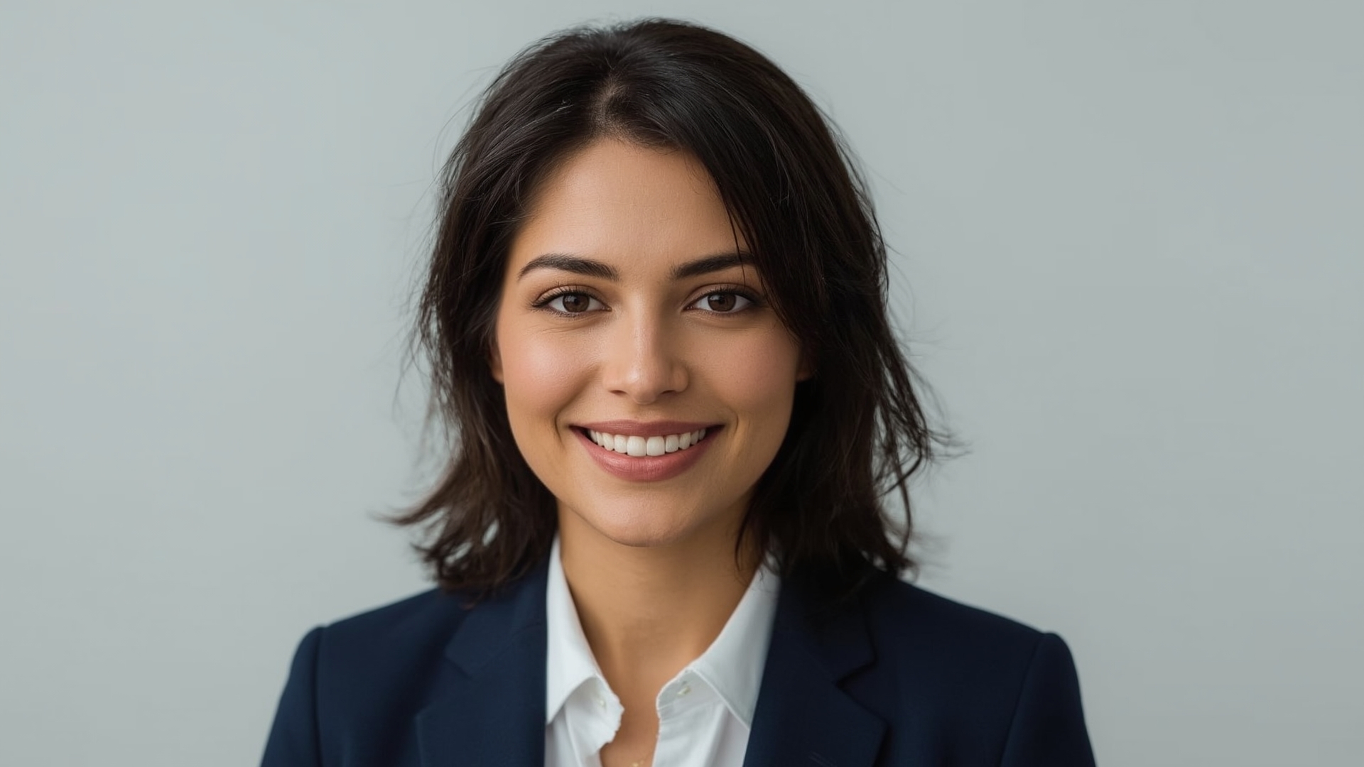 Professional entrepreneur headshot with clean background soft studio lighting confident expression