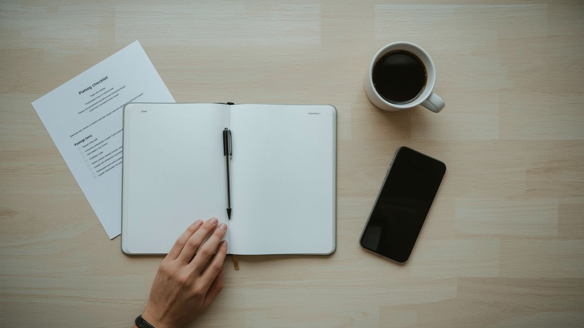 Person reviewing notes and planning corrections to their guest posting strategy approach
