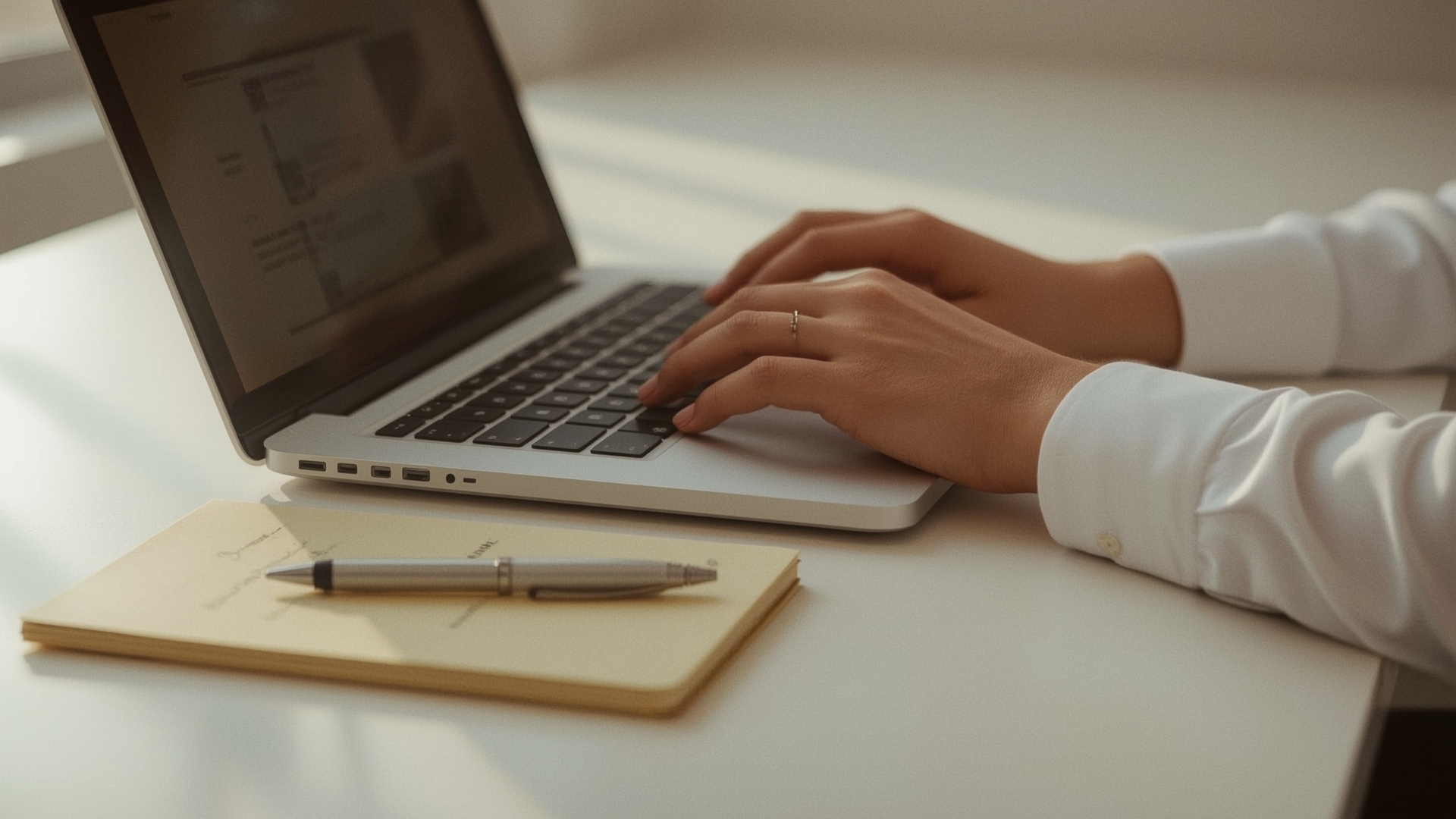 Person writing and outlining steps to create a lead magnet on laptop and notepad